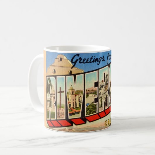 Retro Riverside California Welkom Kop (Voorkant links)