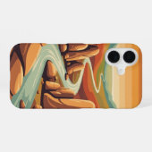 Retro Riverstones Valley iPhone 16 Hoesje (Achterkant horizontaal)