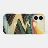 Retro Rivier Gloed iPhone 16 Hoesje (Achterkant horizontaal)
