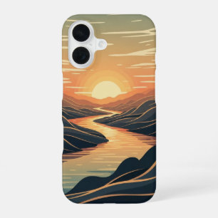 Retro Rivier Gloed iPhone 16 Hoesje