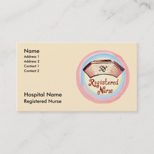 Retro RN Nurse Pet Afsprakenkaartje (Voorkant)