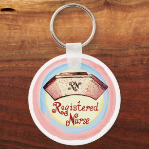 Retro RN Nurse Pet Sleutelhanger