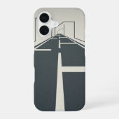 Retro Road Divider Lines iPhone 16 Hoesje (Achterkant)