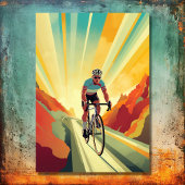 Retro Road Fietser Fietsfiets Verjaardag Kaart