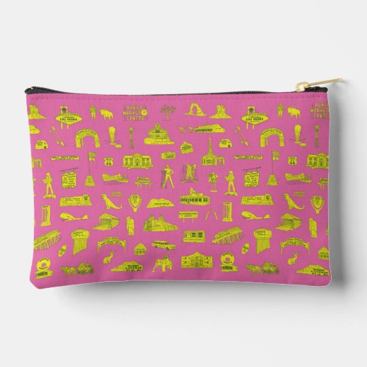 Retro Road Trip Cosmetische Tas (Achterkant)
