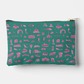 Retro Road Trip Cosmetische Tas (Achterkant)