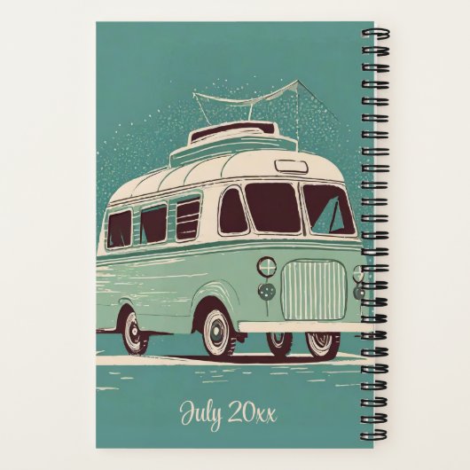 Retro Road Trip Journal | Road Trip Travel Journal Notitieboek (Achterkant)