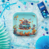 Retro Road Trip Papieren Bordje (Feest)