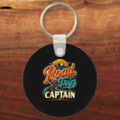 Retro roadtrip kapitein avontuur sleutelhanger (Voorkant)
