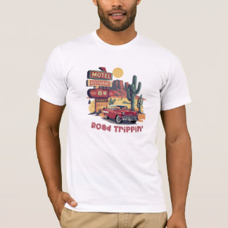Retro Roadtrip T-shirt voor reizigers