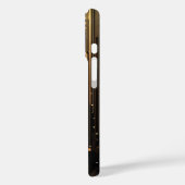 Retro Roaring 20's Art Deco Black Gold Monogram Case-Mate iPhone Case (Achterkant / Links)