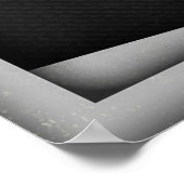 Retro Roaring 20's Art Deco stijl zwart elegant Poster (Hoek)