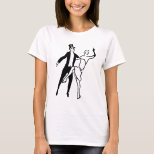 retro Roaring Twenties Couple Dance Shape T-shirt