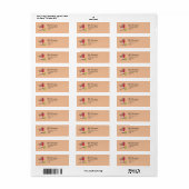 Retro Robin Midcentury Vogel Retouradres Etiket (Full Sheet)