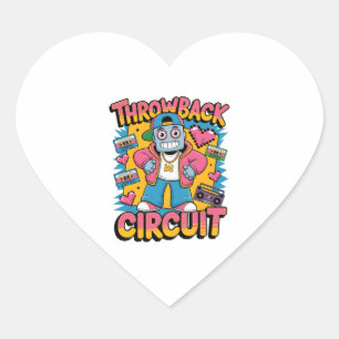 Retro Robot 90s Hip Hop Design – Leuke Cartoon Goo Hart Sticker