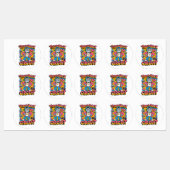 Retro Robot 90s Hip Hop Design – Leuke Cartoon Goo Labels (Vel)