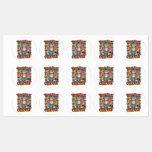 Retro Robot 90s Hip Hop Design – Leuke Cartoon Goo Labels
