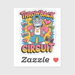 Retro Robot 90s Hip Hop Design – Leuke Cartoon Goo Sticker