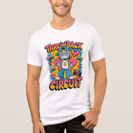 Retro Robot 90s Hip Hop Design – Leuke Cartoon Goo Tri-Blend Shirt