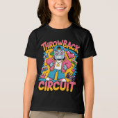 Retro Robot 90s Hip Hop Design – Leuke Cartoon Goo Tri-Blend Shirt (Voorkant)