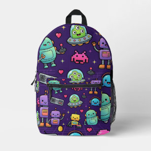 Retro Robot Alien Rugzak – Space Arcade Design