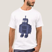 Retro Robot - blauw T-shirt (Voorkant)