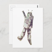 retro robot briefkaart (Voorkant / Achterkant)