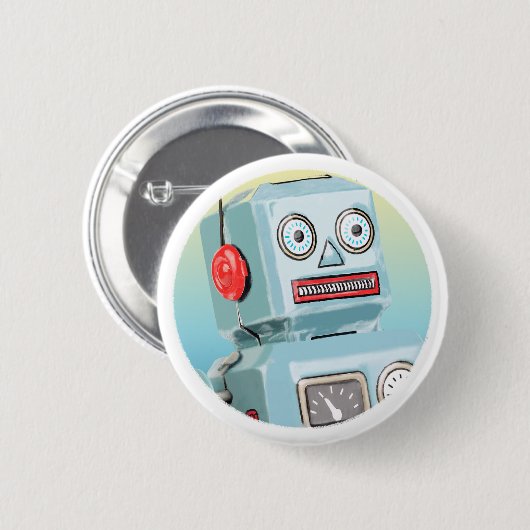 Retro Robot Button (Voorkant /achterkant)