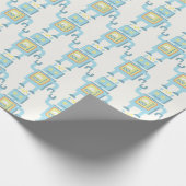 Retro Robot Cadeaupapier (Hoek)