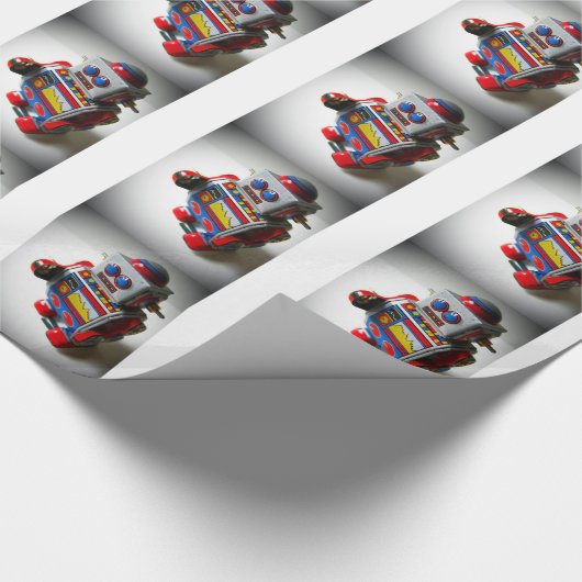 Retro Robot Cadeaupapier (Hoek)