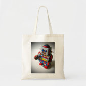 Retro Robot canvas tas (Voorkant)