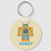 Retro Robot - Cute Kinder Sleutelhanger (Voorkant)