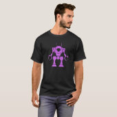 Retro Robot Cyborg Electric Person Bionic Bot Lave T-shirt (Voorkant volledig)