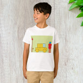 Retro robot en auto t-shirt