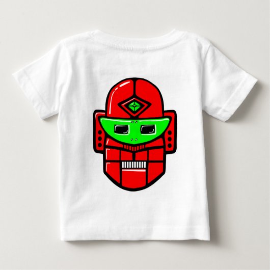 Retro Robot Head - Gepersonaliseerd (Achterkant)