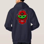 Retro Robot Head - Gepersonaliseerd Hoodie (Achterkant)