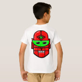 Retro Robot Head - Gepersonaliseerd T-shirt (Achterkant volledig)
