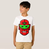Retro Robot Head - Gepersonaliseerd T-shirt (Voorkant volledig)