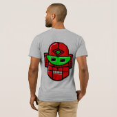 Retro Robot Head - Gepersonaliseerd T-shirt (Achterkant volledig)