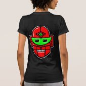 Retro Robot Head - Gepersonaliseerd T-shirt (Achterkant)
