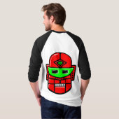 Retro Robot Head - Gepersonaliseerd T-shirt (Achterkant volledig)