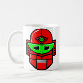 Retro Robot Head Koffiemok (Links)