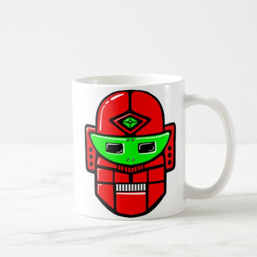 Retro Robot Head Koffiemok (Rechts)