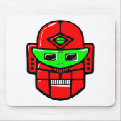 Retro Robot Head Muismat (Voorkant)