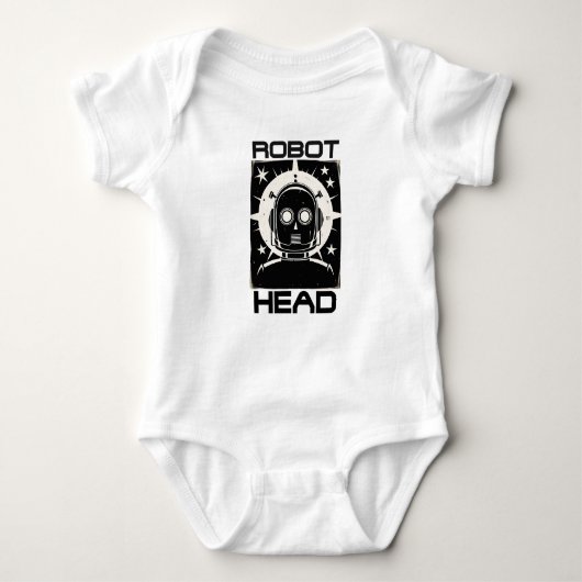 Retro Robot Head Romper (Voorkant)