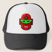 Retro Robot Head Trucker Pet (Voorkant)