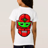 Retro Robot Hoofd - Aangepast T-shirt (Achterkant)