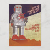 Retro Robot - Je hebt mijn hart gedownload ... Briefkaart (Voorkant)