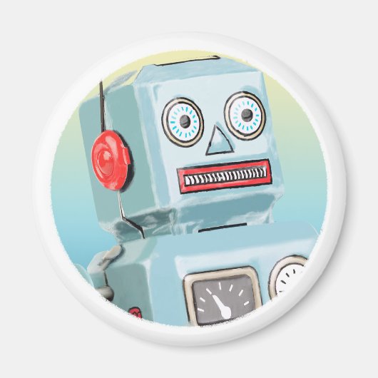 Retro Robot Magnet (Voorkant)