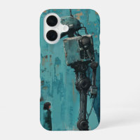 Retro robot met meisje